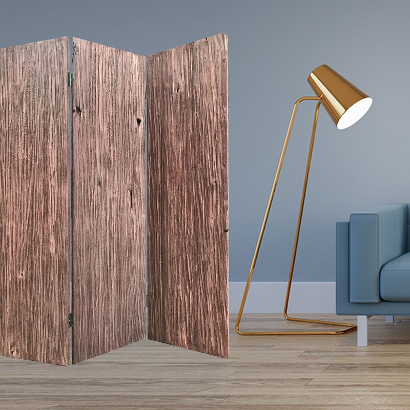 X Brown Wood Woodland - 3 Panles Screen By Homeroots
