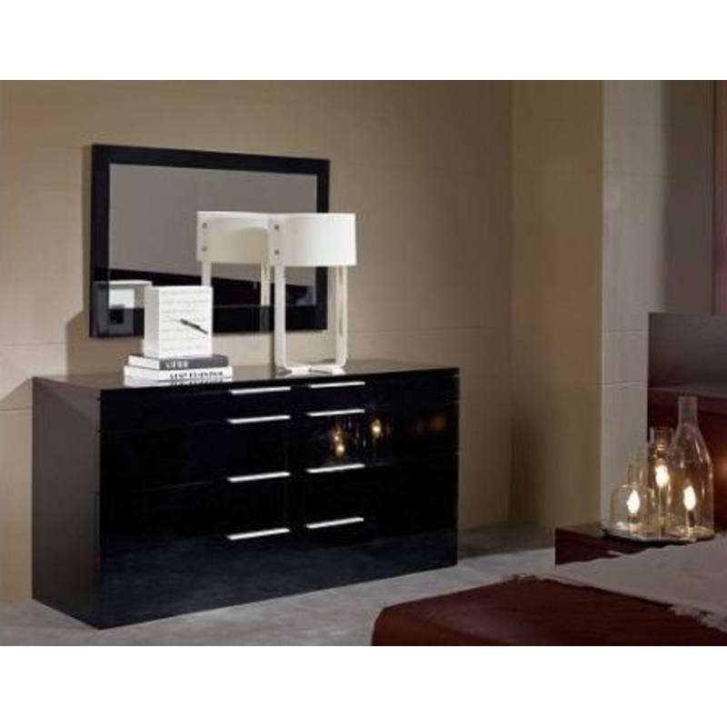 28' Black Mdf Dresser By Homeroots