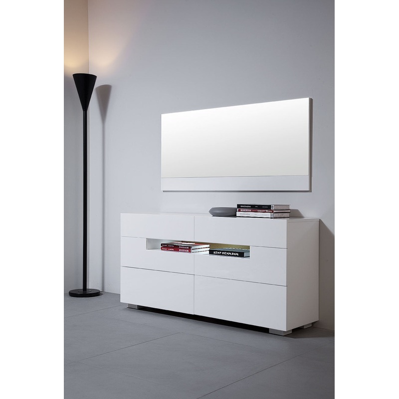 28' White Mdf Dresser By Homeroots