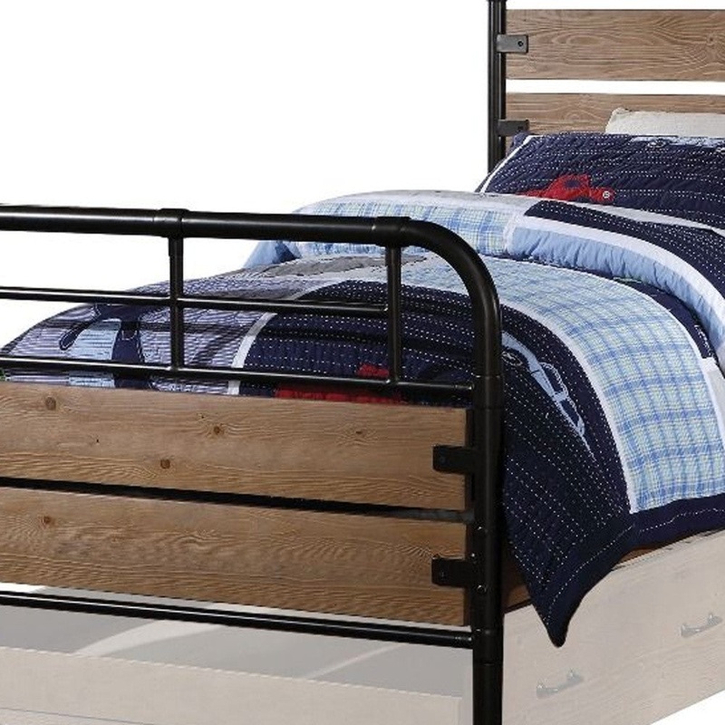 Antique Oak Twin Bed By Homeroots