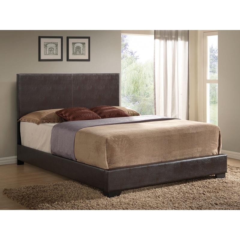 Brown Pu Eastern King Panel Bed By Homeroots