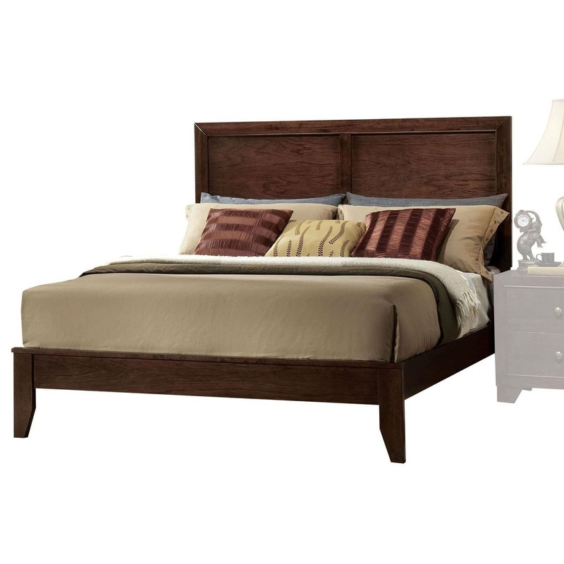 Espresso Rubber And Tropical Wood King Bed By Homeroots