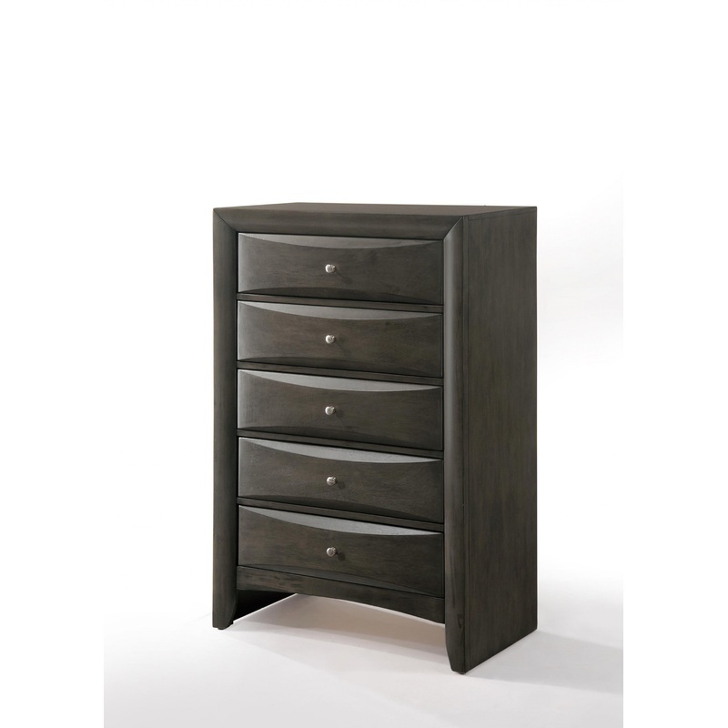 Gray Oak Rubber Wood Chest By Homeroots