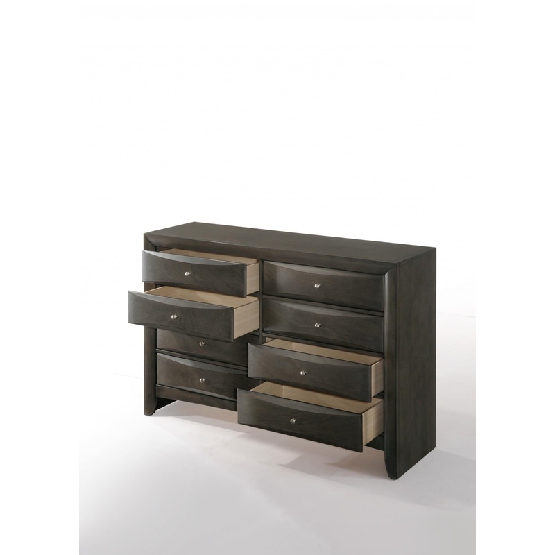 Gray Oak Rubber Wood Dresser By Homeroots