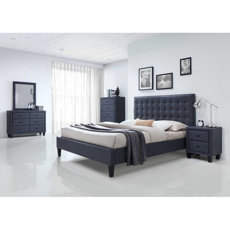 H Tone Gray Queen Bed By Homeroots