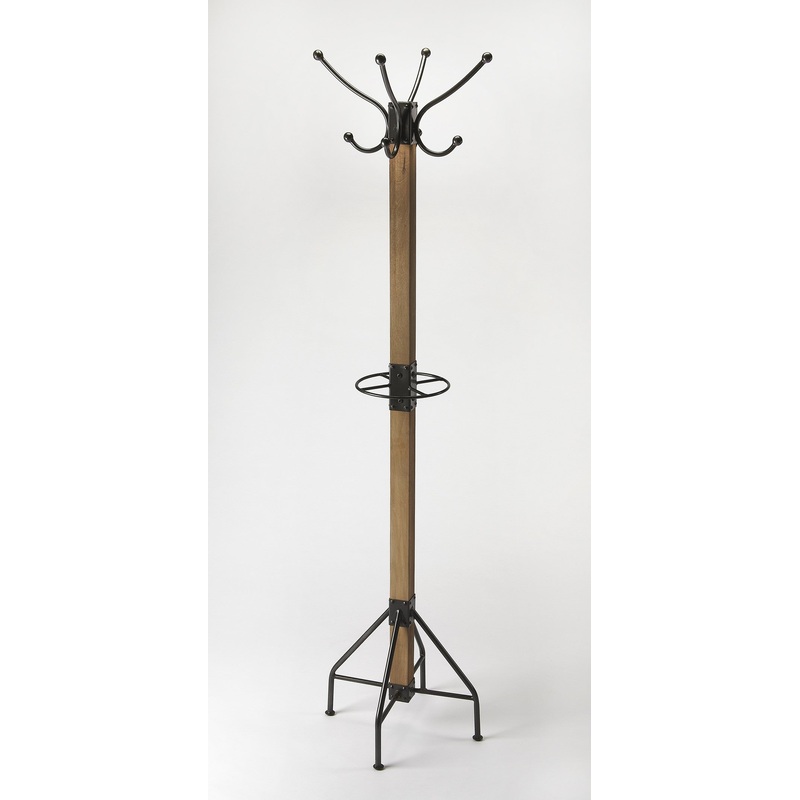 Logan Square Rustic Brown Coat Rack Tree By Homeroots