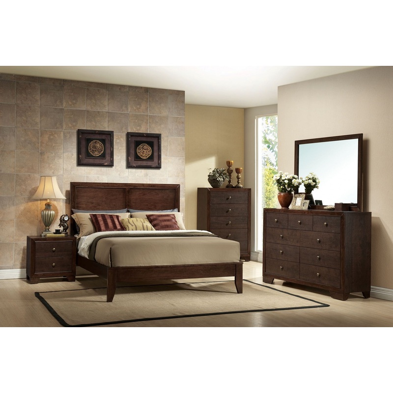 Queen Espresso Bed By Homeroots