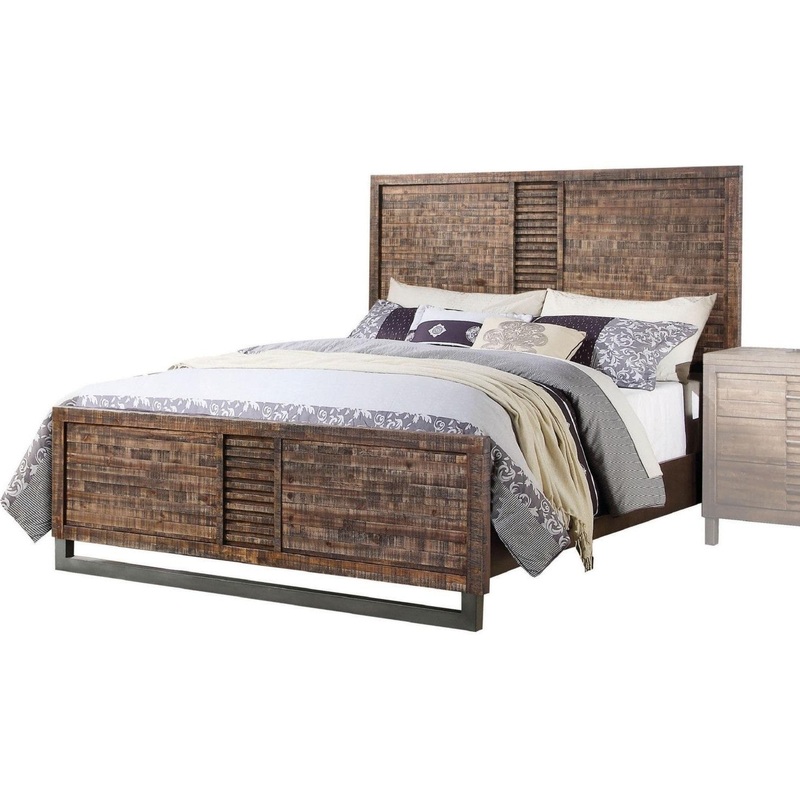Reclaimed Oak Queen Bed By Homeroots