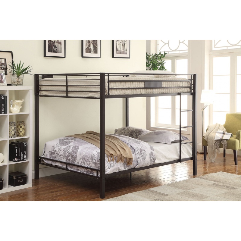 Sandy Black Metal Bunk Bed By Homeroots