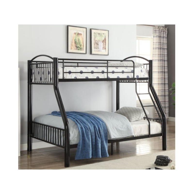 Twin Over Full Black Bunk Bed By Homeroots