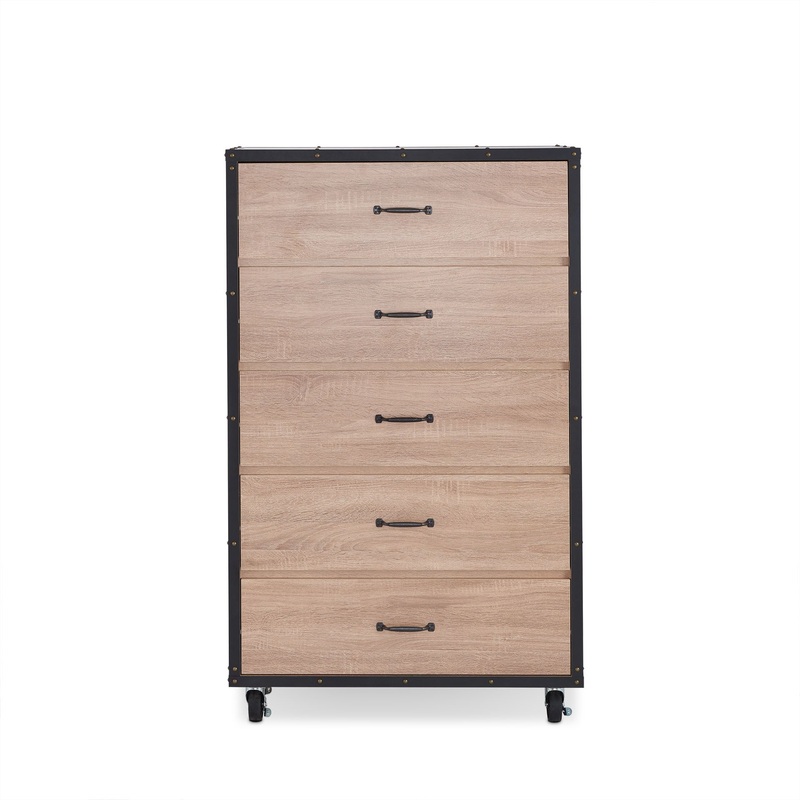 Weathered Light Oak Particle Board Chest By Homeroots
