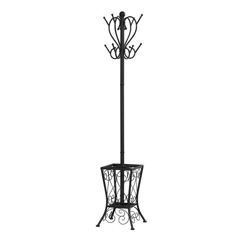 Black  Metal  Umbrella Holder Coat Rack By Homeroots