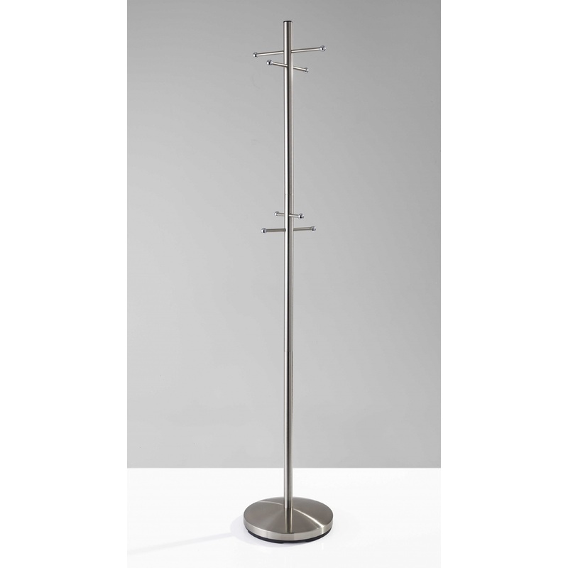 Brushed Steel Brushed Steel Coat Rack By Homeroots - 372947