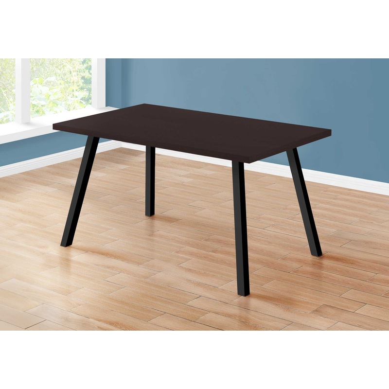 Cappuccino Black Metal Dining Table By Homeroots