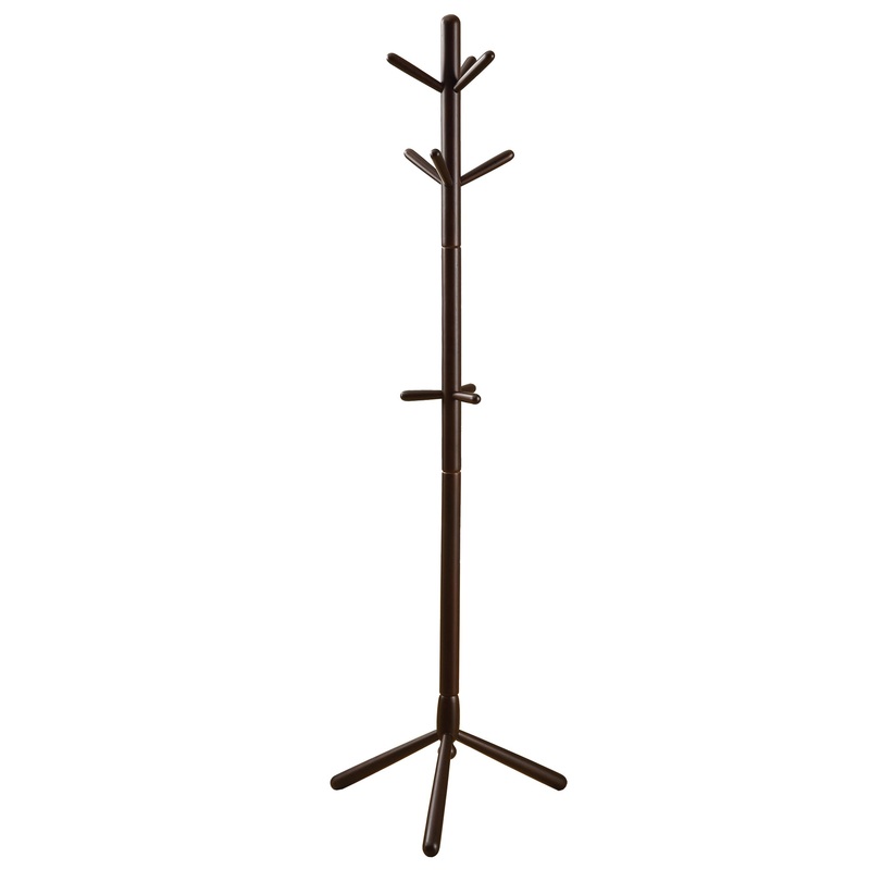 Cappuccino Solid Wood  Coat Rack By Homeroots
