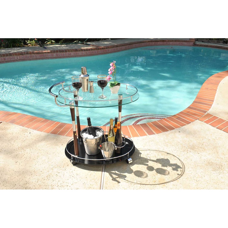 Chrome Serving Trolley By Homeroots
