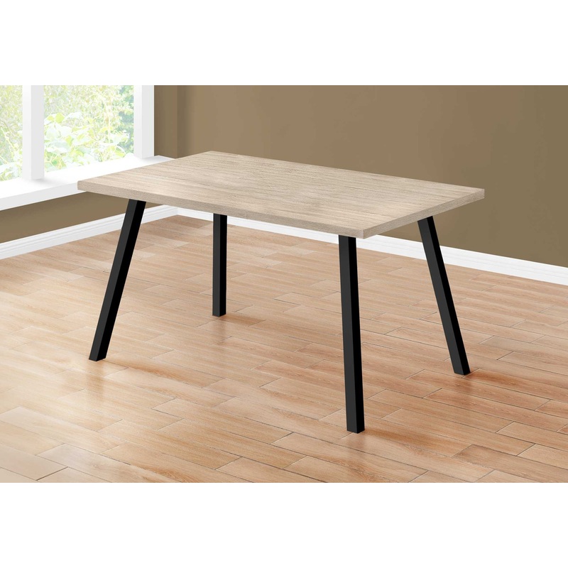 Dark Taupe Black Metal Dining Table By Homeroots