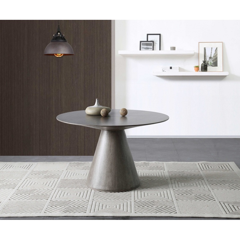 Gray Oak Veneer Dining Table By Homeroots
