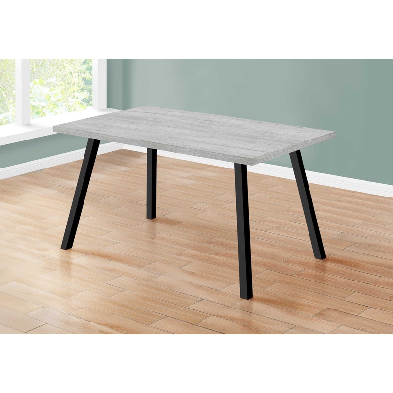 Grey Black Metal Dining Table By Homeroots