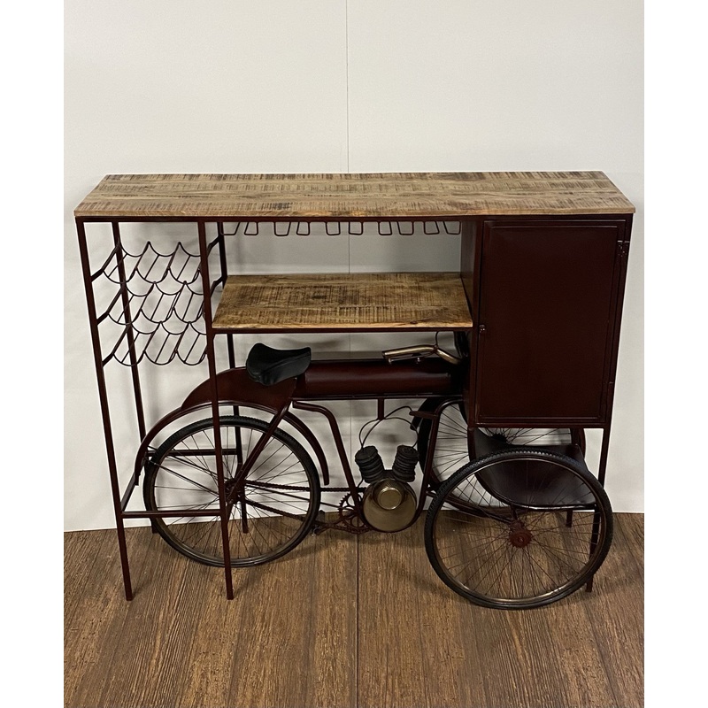 Maroon Tricycle Delivery Bar By Homeroots