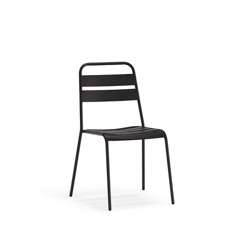 Set Of 4 Gray Stacking Aluminum Armless Chairs By Homeroots