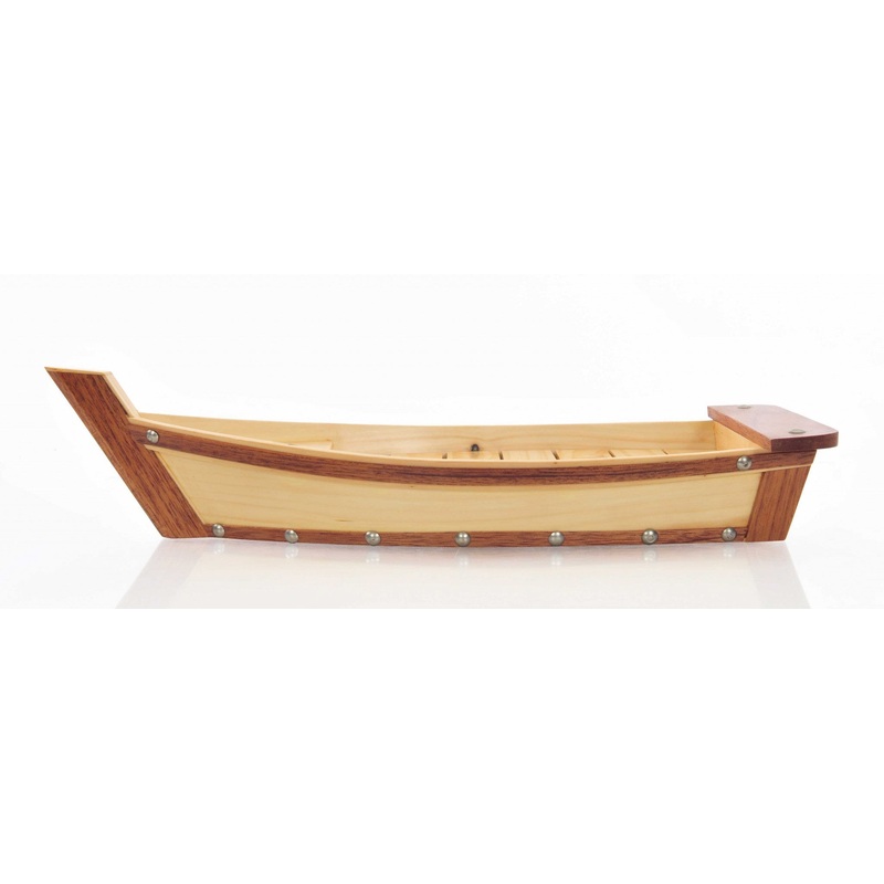 Small Wooden Sushi Boat Serving Tray By Homeroots