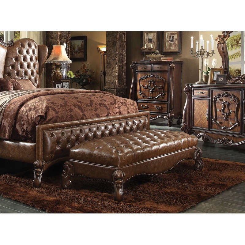 2-Tone Light Brown Polyurethane Bench