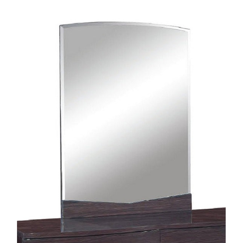 43" Exquisite Wenge High Gloss Mirror By Homeroots