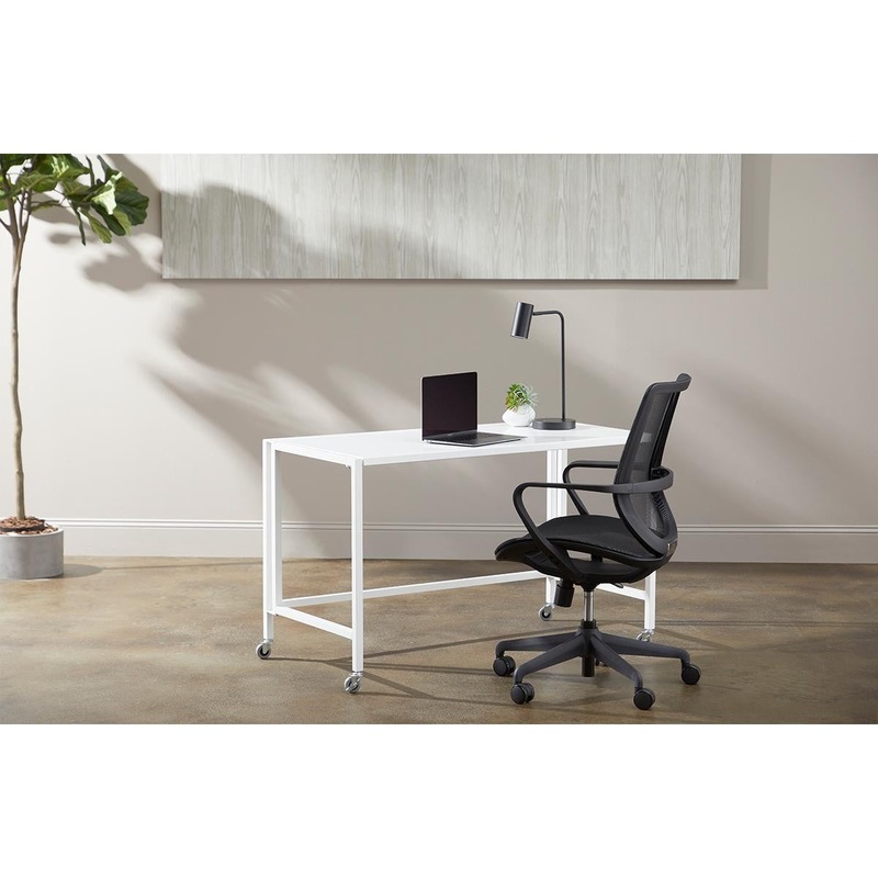 Black Mesh Office Chair with Metal Frame By Homeroots
