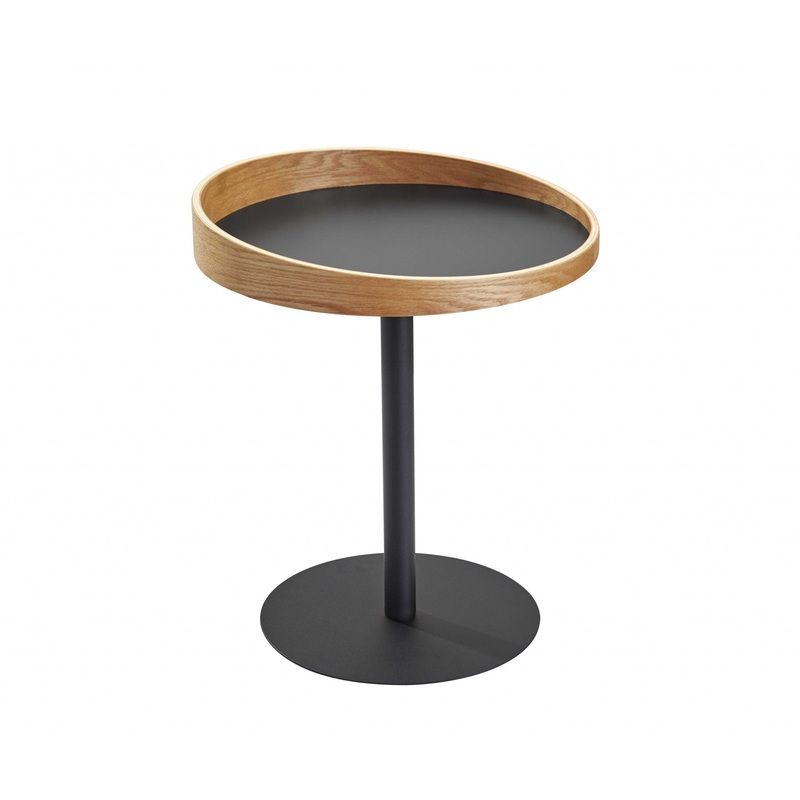 Black Mod Wood End or Side Table By Homeroots