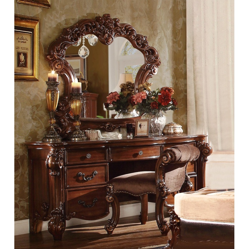 Cherry Wood Mirror By Homeroots