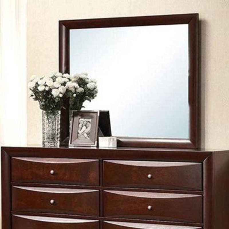 Espresso And Clear Glass Mirror By Homeroots