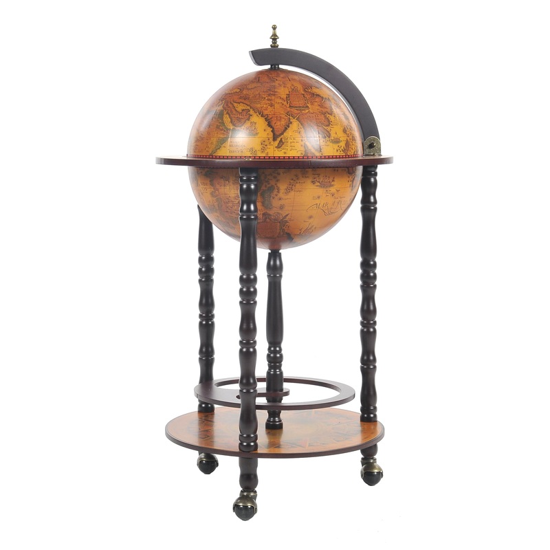 Globe Bar Table mm Legs Stand Red By Homeroots