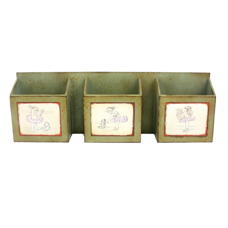 Green Rustic Horizontal - Newspaper & Magazine Rack By Homeroots