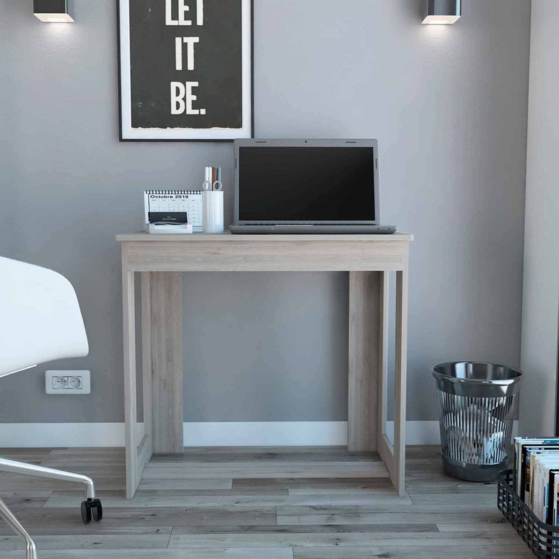 Modern Light Wash Gray Desk By Homeroots