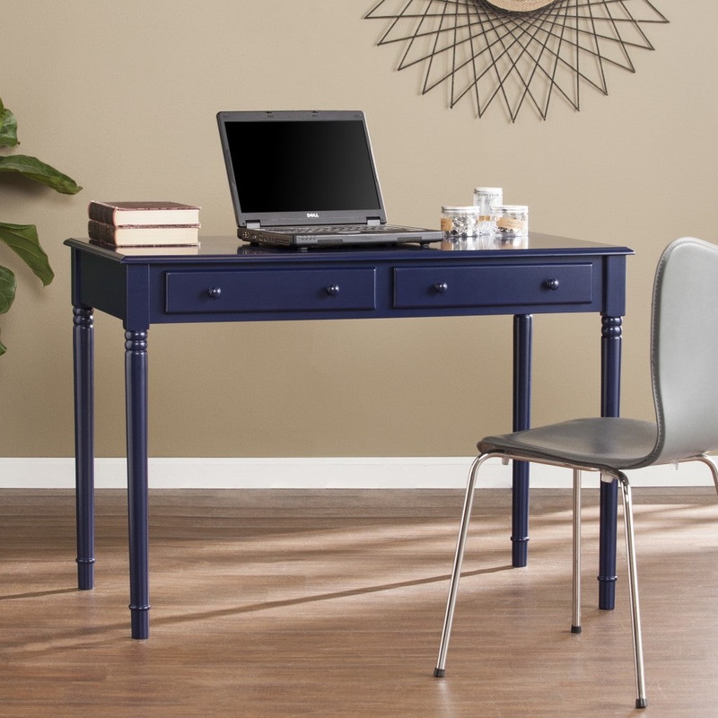 Navy Blue Writing Desk By Homeroots