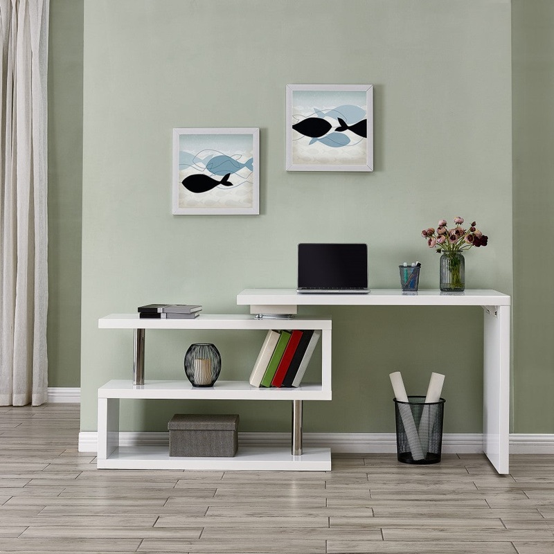 White Multifunctional Desk By Homeroots