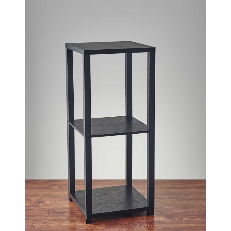 28" H Basic Black Book Case End Table By Homeroots