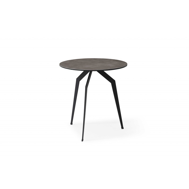 Black Ceramic Iron Side Table By Homeroots