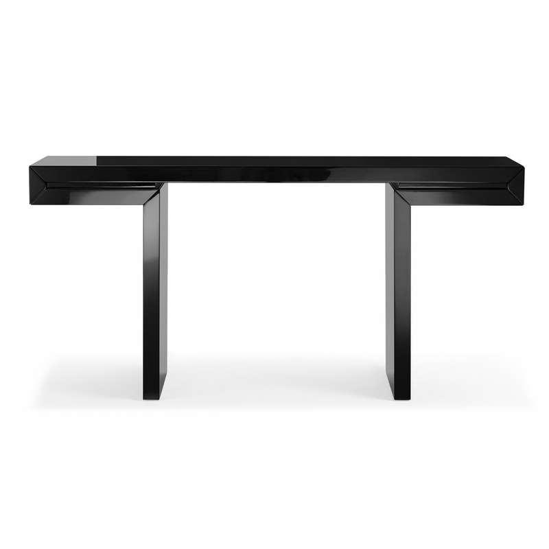 Black Lacquer Console By Homeroots