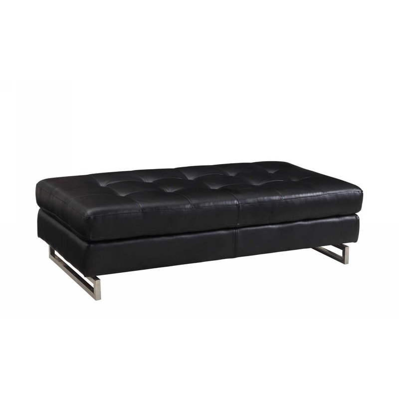 Black Ottoman By Homeroots