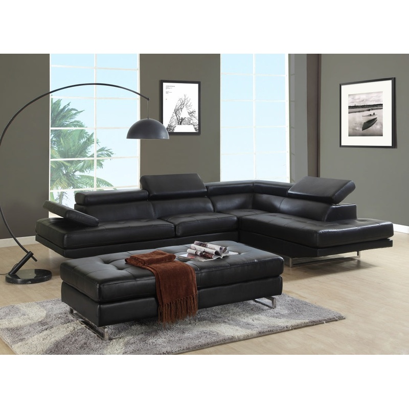 Black Sectional RAF By Homeroots