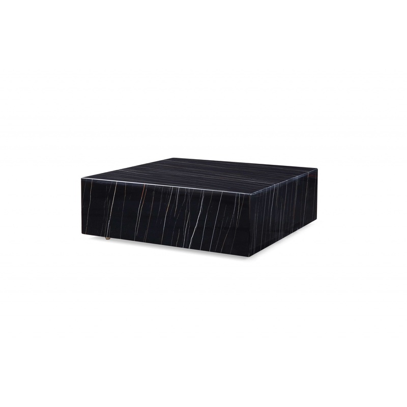 Black Square Marble Table By Homeroots