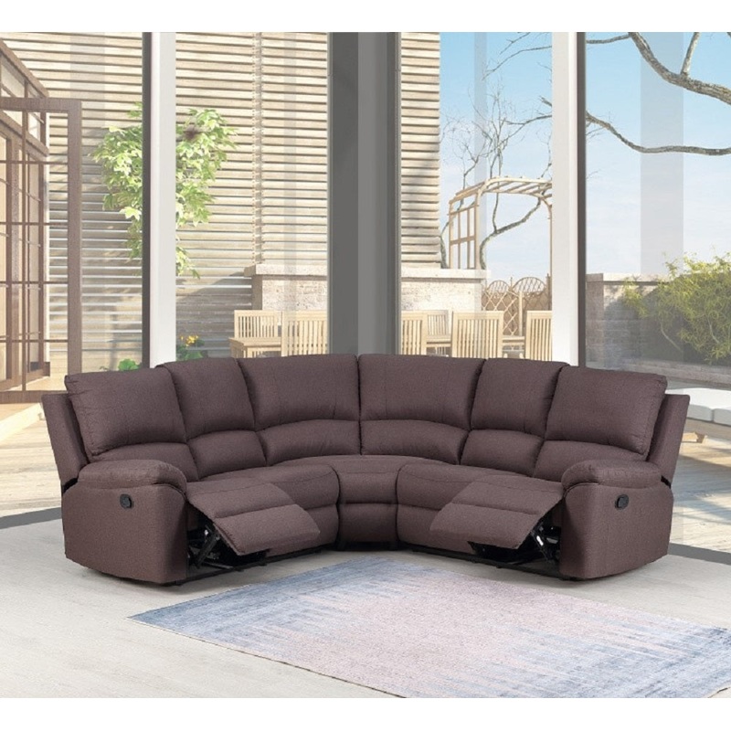 Brown Chenille Reclining Sectional By Homeroots