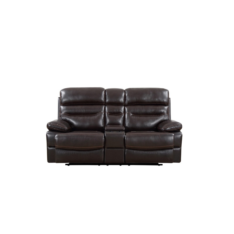 Brown Console Loveseat By Homeroots - 366322