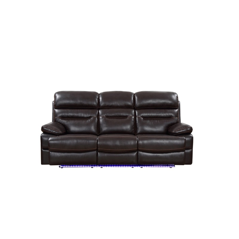 Brown Power Reclining Sofa By Homeroots - 366311