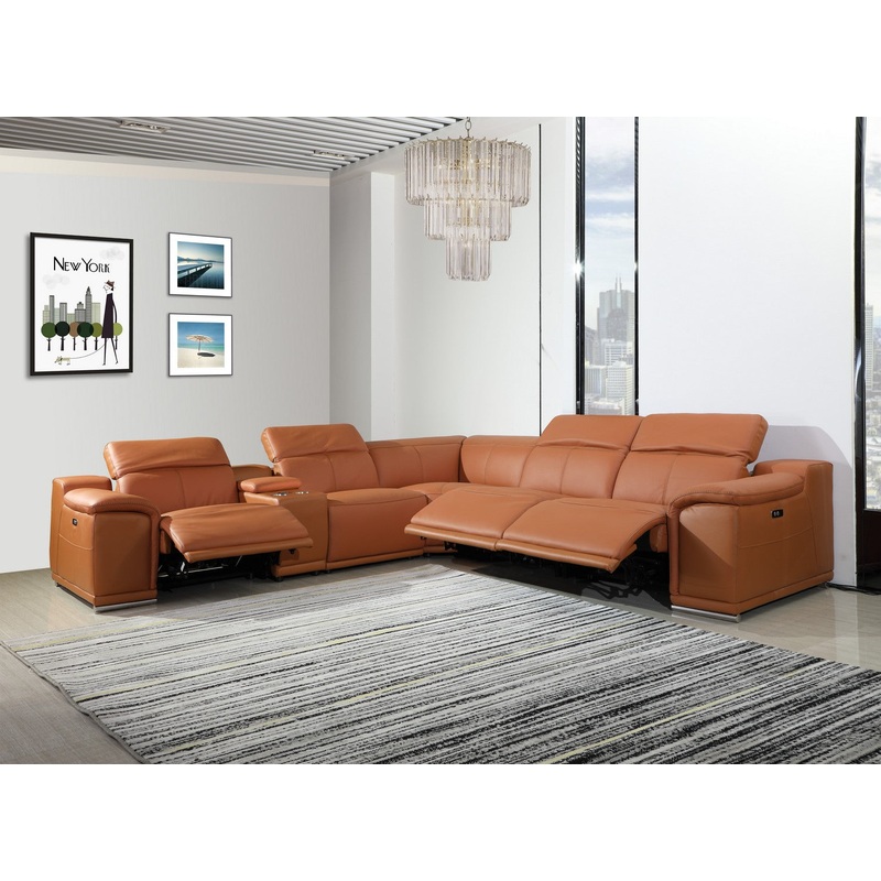 Camel Power Reclining 6"PC Sectional By Homeroots
