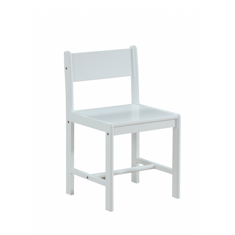 Classic White Wooden Stationary Chair By Homeroots