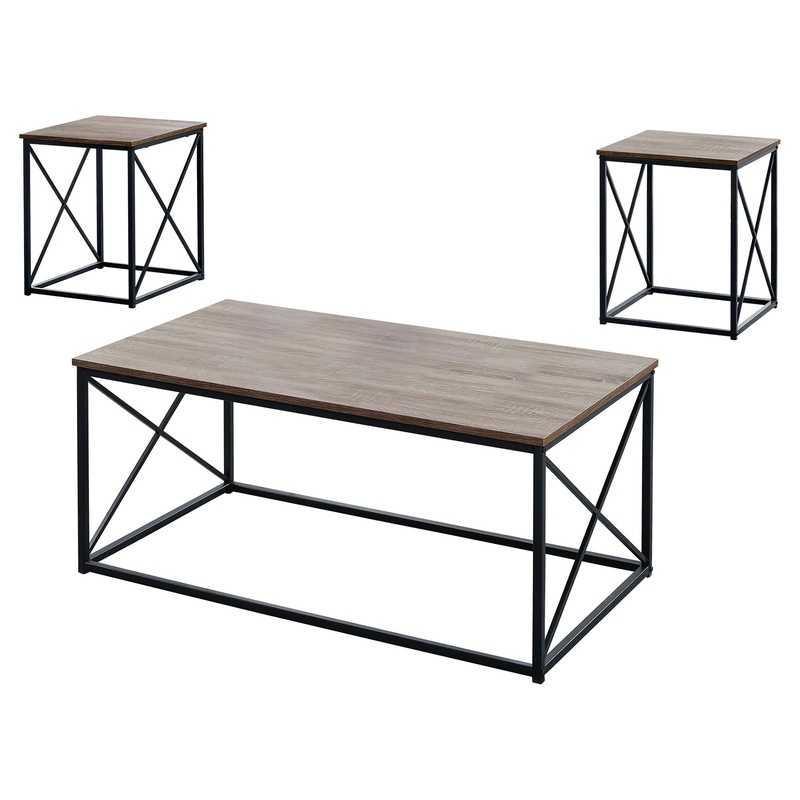 Dark Taupe Black Metal Table Set - 3Pcs Set By Homeroots - 366086