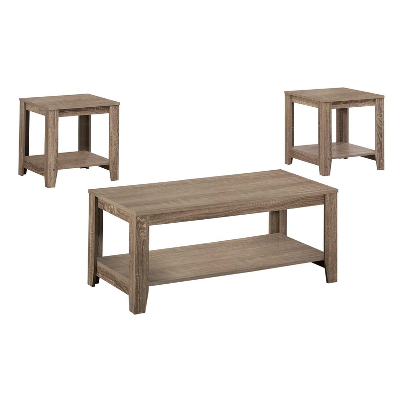 Dark Taupe Table Set - 3Pcs Set By Homeroots